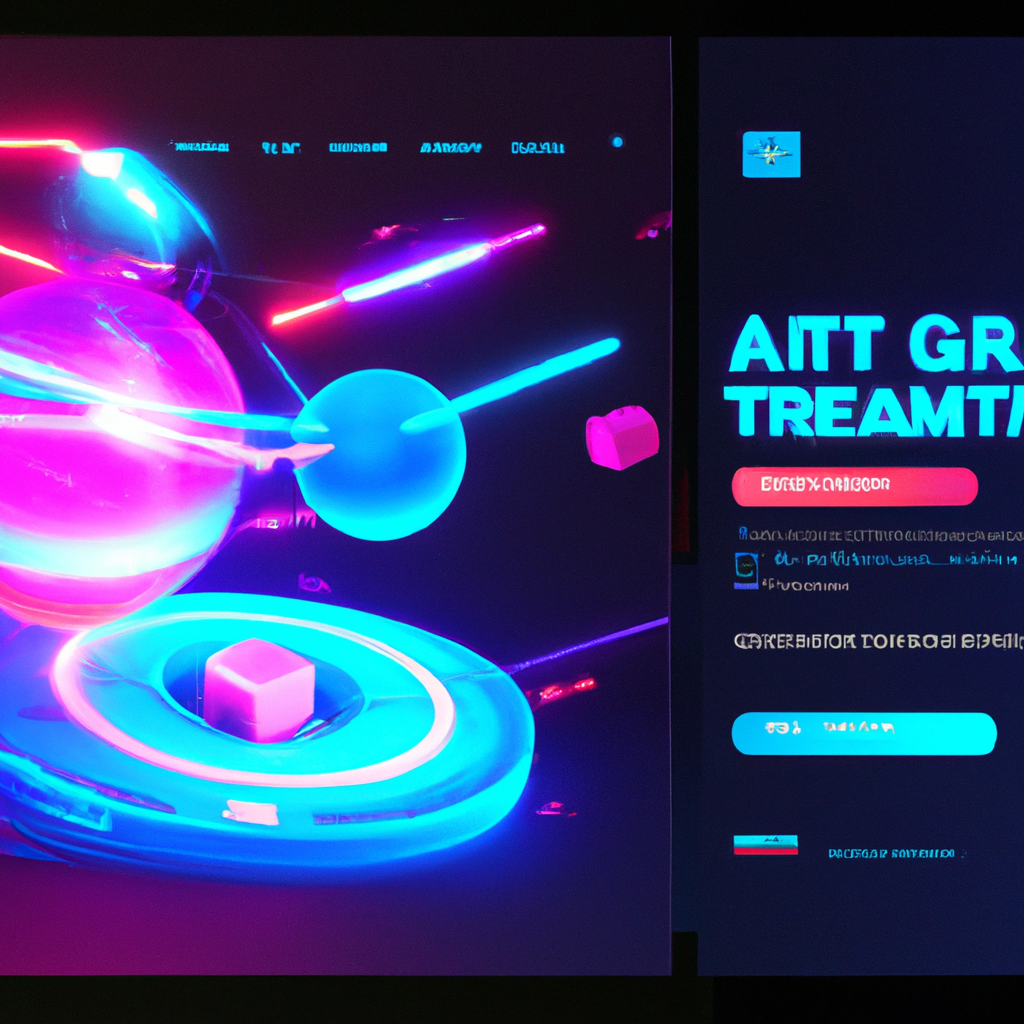 ArcadeForge hero: neon arena and HUD